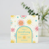 Invitation Bright Sunshiny Day Photo Anniversaire (Debout devant)