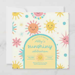 Invitation Bright Sunshiny Day Photo Anniversaire