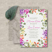 Invitation Bright Tropical Floral Mariage