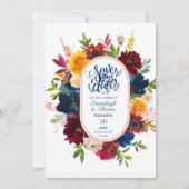 Invitation Bright Watercolor Floral Enregistrer la date (Devant)