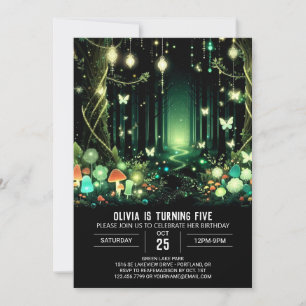Invitation Bright Whimsy Woodland Digital Anniversaire