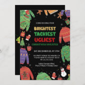 Invitation Brightest Tacky Ugly Sweater Christmas Party (Devant / Derrière)