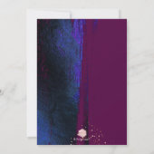 Invitation Brillant, Bleu Hiver Brush Strokes+Cassis (Dos)