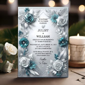 Invitation Brillant en métal brillant haut de gamme Mariage e