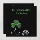 Invitation Brillant et joyeux diamants de la Saint Patrick (Devant / Derrière)