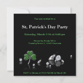 Invitation Brillant et joyeux diamants de la Saint Patrick (Dos)