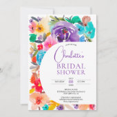 Invitation Brillant moderne moderne arche chic douche nuptial (Devant)