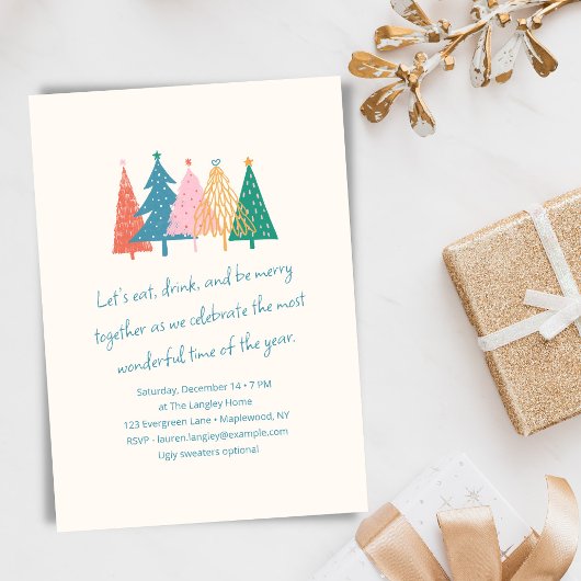 Invitation Brillant Simple Joyeux Noël Fête