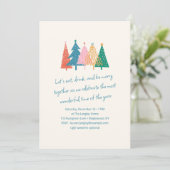 Invitation Brillant Simple Joyeux Noël Fête (Debout devant)