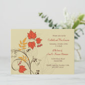 Invitation brillante de feuille (Debout devant)