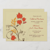 Invitation brillante de feuille (Devant / Derrière)