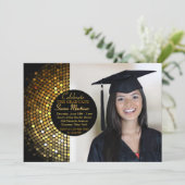 Invitation brillante de photo de diplômé (Debout devant)
