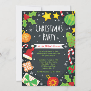Invitation brillante pour une fête de Noël