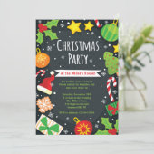 Invitation brillante pour une fête de Noël (Debout devant)