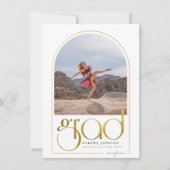 Invitation Briller | Arc d'or et typographie 2 Diplôme photo (Devant)