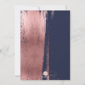 Invitation Briller, Faux Rose métallique Brush Stroke Or (Dos)