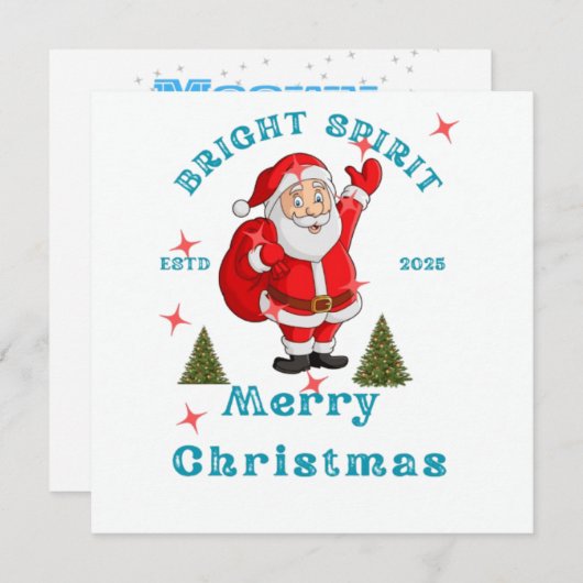 Invitation Bring the holiday cheer to life with Santa design (Devant / Derrière)