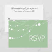Invitation Brins de Style Répondre menthe blanc (Devant / Derrière)