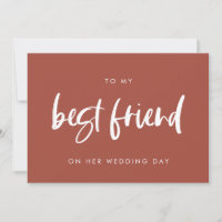 Brique à ma meilleure amie le jour de son mariage