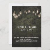 Invitation Brique industrielle avec éclairages Edison pour le (Dos)