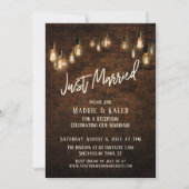 Invitation Brique industrielle avec lumières d'Edison, jeunes (Devant)