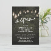 Invitation Brique industrielle avec lumières d'Edison Nous so (Debout devant)