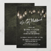 Invitation Brique industrielle avec lumières d'Edison Nous so (Devant / Derrière)