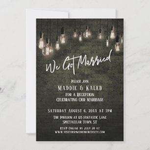 Invitation Brique industrielle avec lumières d'Edison Nous so
