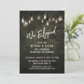 Invitation Brique industrielle avec lumières d'Edison Nous so (Debout devant)