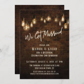 Invitation Brique industrielle avec lumières d'Edison Nous so (Devant / Derrière)