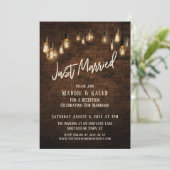 Invitation Brique industrielle avec lumières Edison, tout jus (Debout devant)