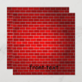 Invitation Brique rouge avec Arrière - plan Spotlight (Devant / Derrière)