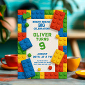 Invitation Briques colorées Anniversaire - Fun Party