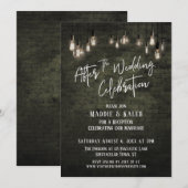 Invitation Briques Edison Lumineuses Après la Célébration de  (Devant / Derrière)