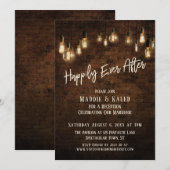 Invitation Briques industrielles Edison éclairent heureusemen (Devant / Derrière)