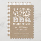 Invitation Bris et BBQ Couples Douche sur Kraft (Devant / Derrière)