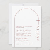 Invitation Brisage rose simple à demi-arc (Devant)