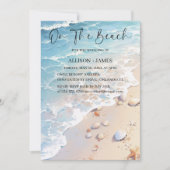 Invitation Brise côtière : Mariage de plage d'aquarelle (Devant)