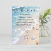 Invitation Brise côtière : Mariage de plage d'aquarelle (Debout devant)