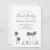 Invitation Brise de Palmier | Soirée de Plage Après-Mariage (Devant)