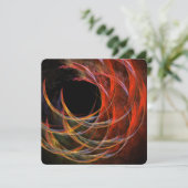 Invitation Brise du Cercle Vortex de Feu Art Abstrait (Debout devant)