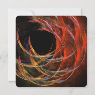 Invitation Brise du Cercle Vortex de Feu Art Abstrait