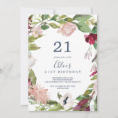 Invitation Brise tropicale 21e anniversaire (Devant)