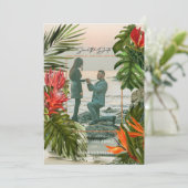 Invitation Brise tropicale Botanique luxuriante Enregistrer l (Debout devant)