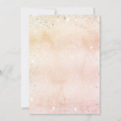 Invitation Brising rose or floral eucalyptus argent (Dos)