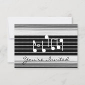 Invitation Bristles Musical Notes (Devant)
