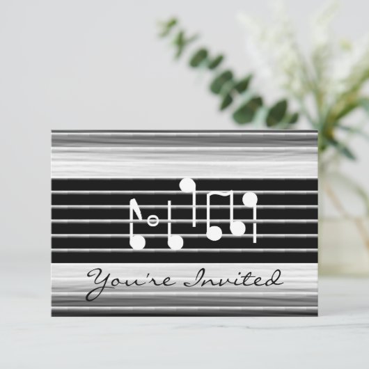 Invitation Bristles Musical Notes (Debout devant)