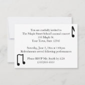 Invitation Bristles Musical Notes (Dos)