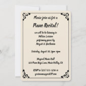 Invitation Brita au piano de Carl Larsson, Musique Considéran (Dos)