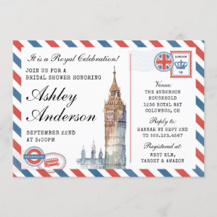 Invitation britannique London Bridal Shower